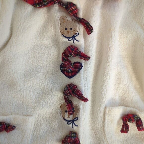 Vintage Kids Headquarters‎ Fleece Snap Embellished Sweater & Headband 12 Months - Picture 2 of 9